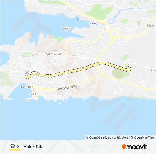 6 Bus Line Map