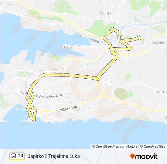 10 Bus Line Map