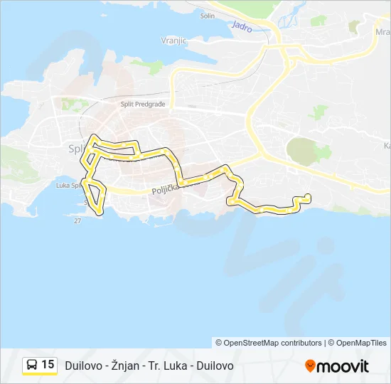 15 Bus Line Map
