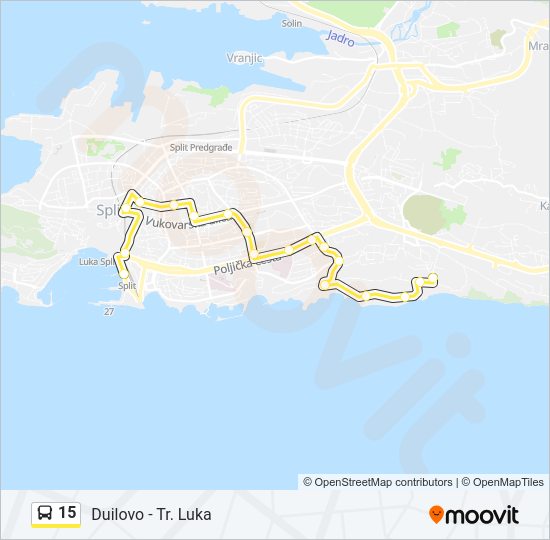 15 Bus Line Map