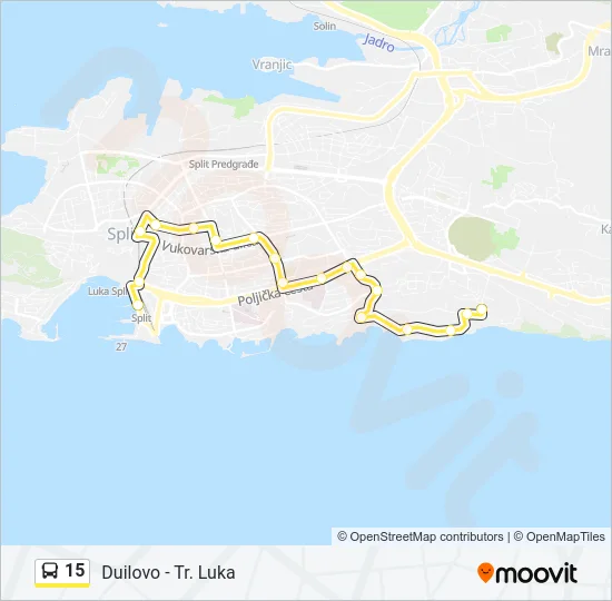 15 Bus Line Map