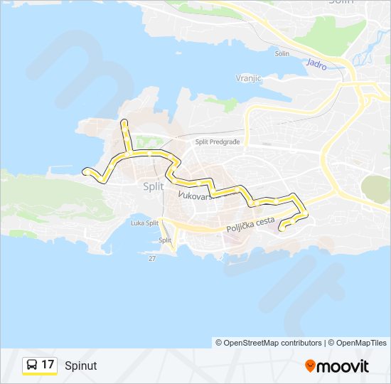 17 autobus karta linije