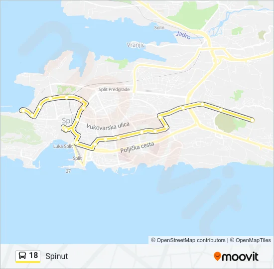 18 Bus Line Map