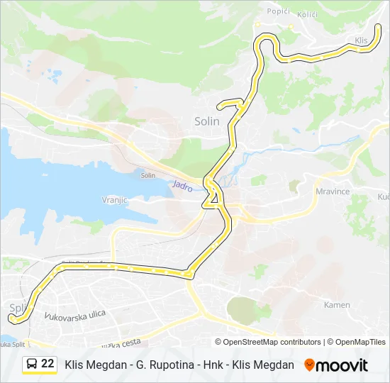 22 Bus Line Map