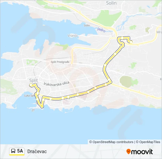 5A Bus Line Map