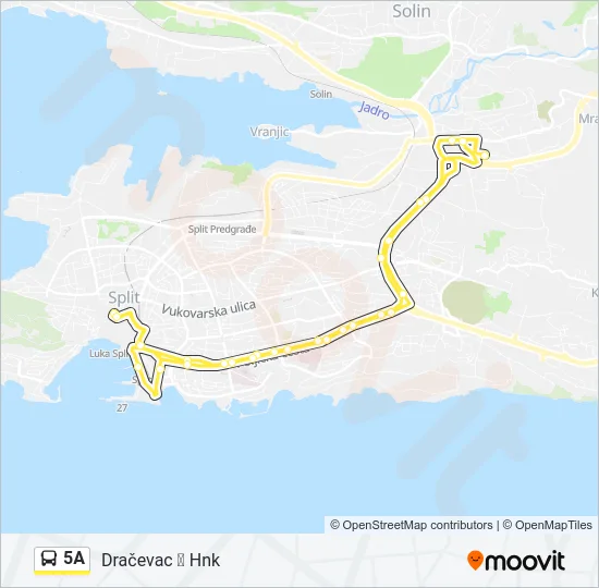 5A Bus Line Map