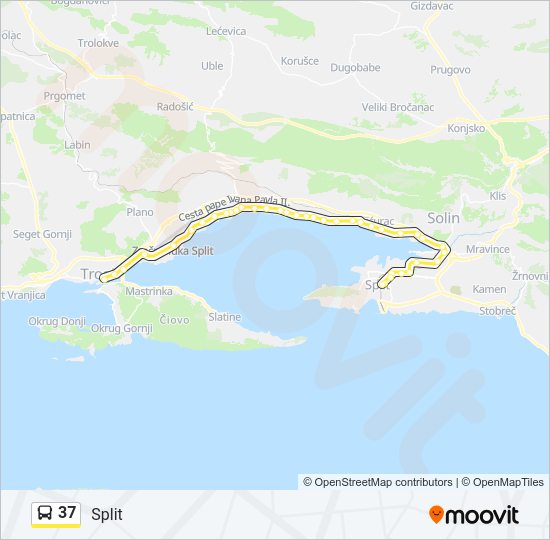 37 Bus Line Map