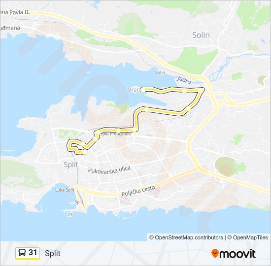 31 autobus karta linije