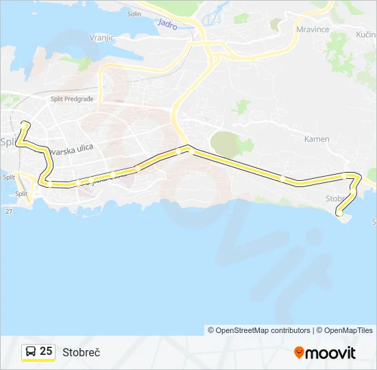 25 Bus Line Map