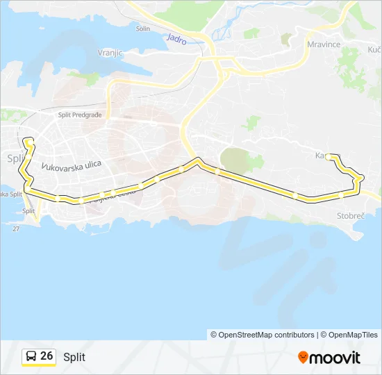 26 Bus Line Map