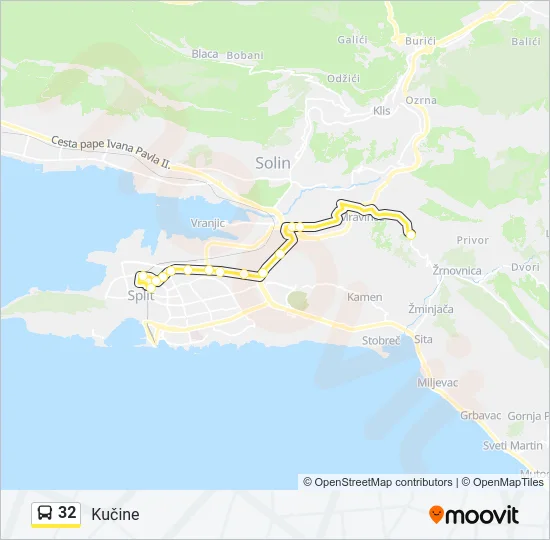32 Bus Line Map