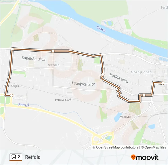2 Bus Line Map