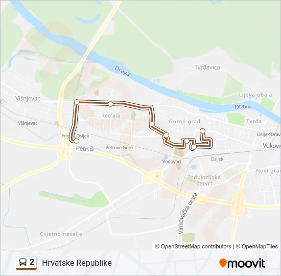 2 Bus Line Map