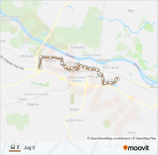 2 Bus Line Map