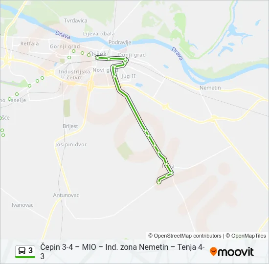 3 Bus Line Map