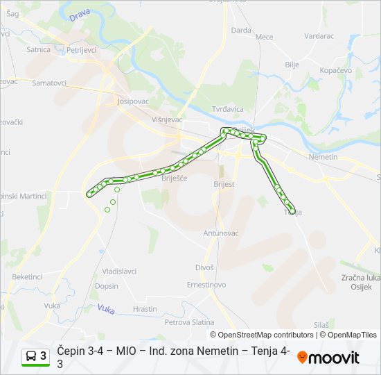 3 autobus karta linije