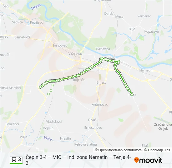3 Bus Line Map