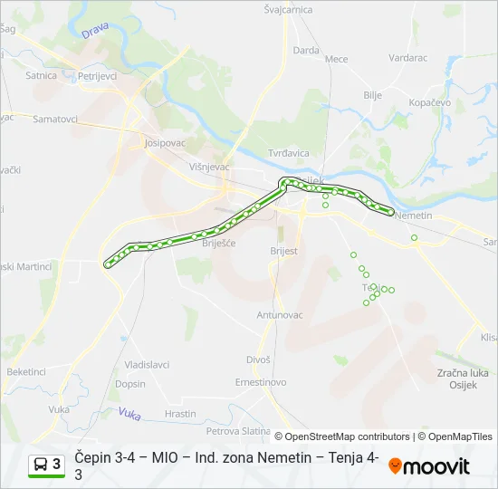 3 Bus Line Map