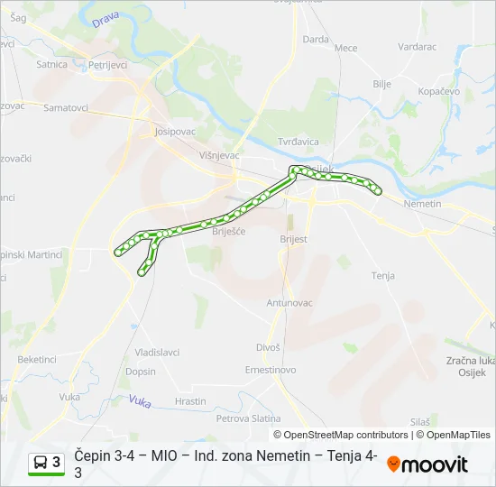 3 Bus Line Map