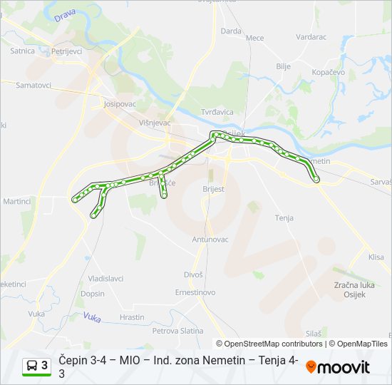 3 autobus karta linije