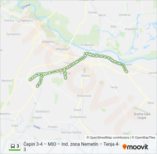 3 Bus Line Map