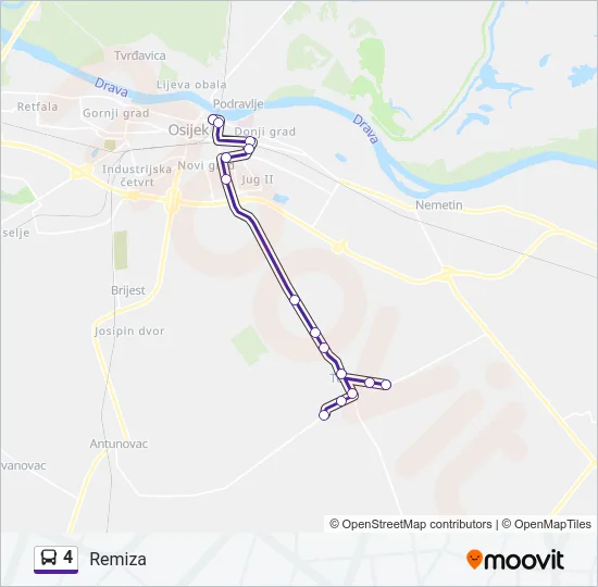 4 Bus Line Map