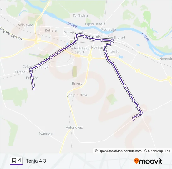 4 Bus Line Map