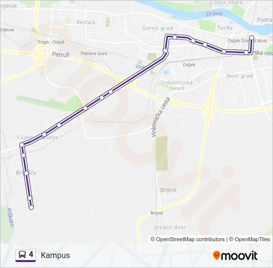 4 Bus Line Map