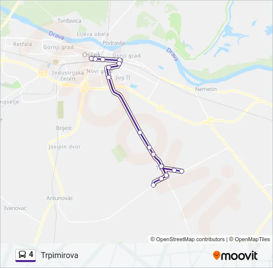 4 Bus Line Map