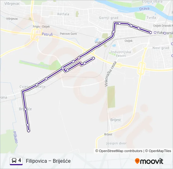 4 Bus Line Map