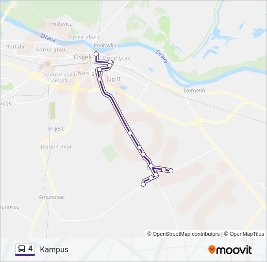 4 Bus Line Map
