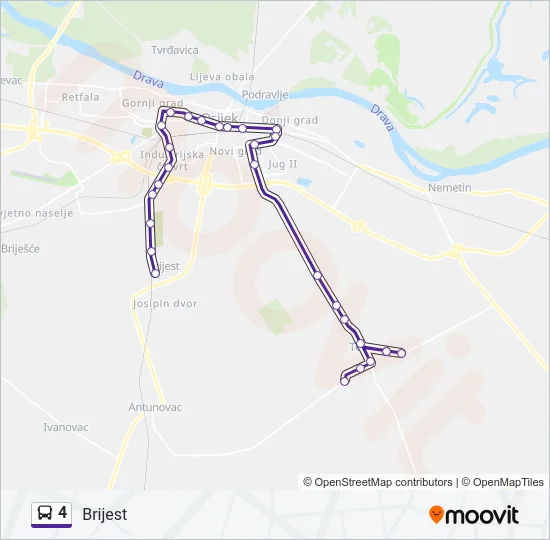 4 Bus Line Map