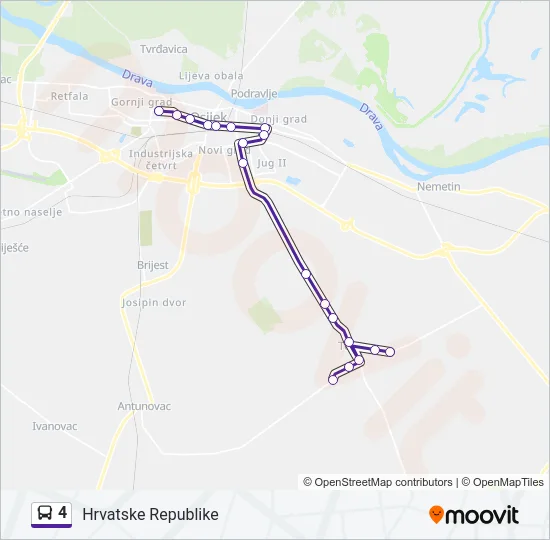 4 Bus Line Map