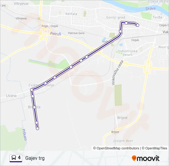 4 Bus Line Map