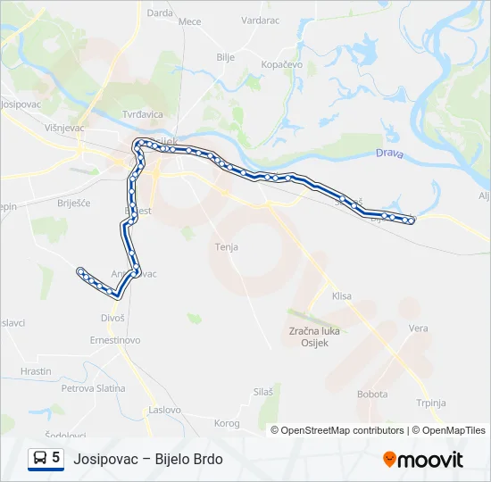 5 Bus Line Map