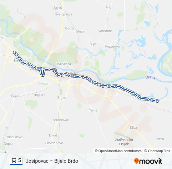 5 Bus Line Map