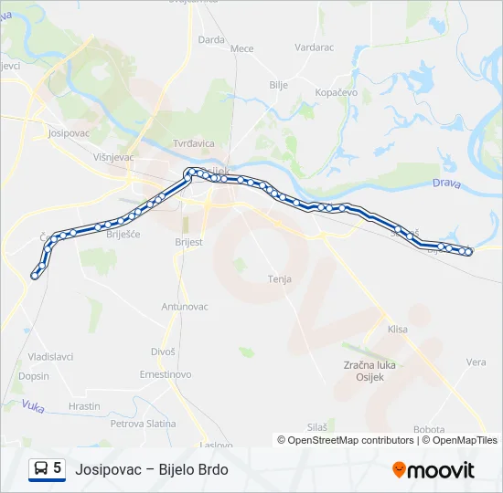 5 Bus Line Map