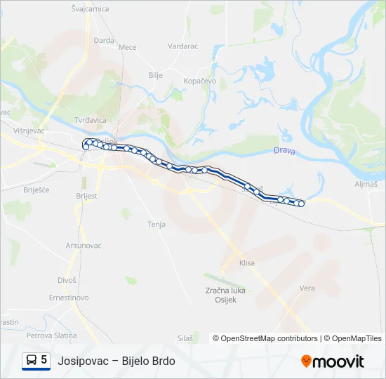 5 Bus Line Map