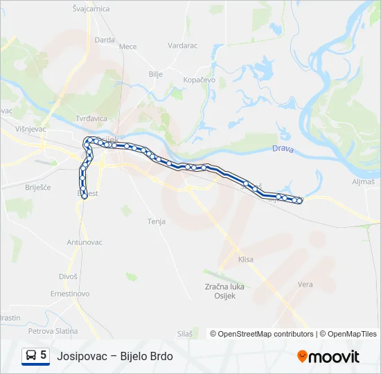 5 Bus Line Map