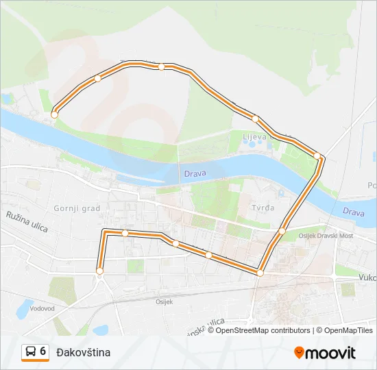 6 Bus Line Map