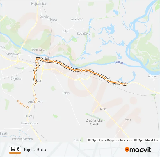 6 Bus Line Map