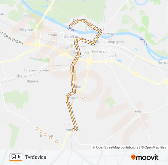 6 Bus Line Map