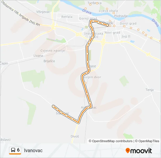 6 Bus Line Map