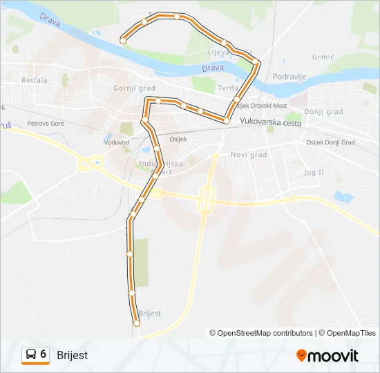 6 Bus Line Map