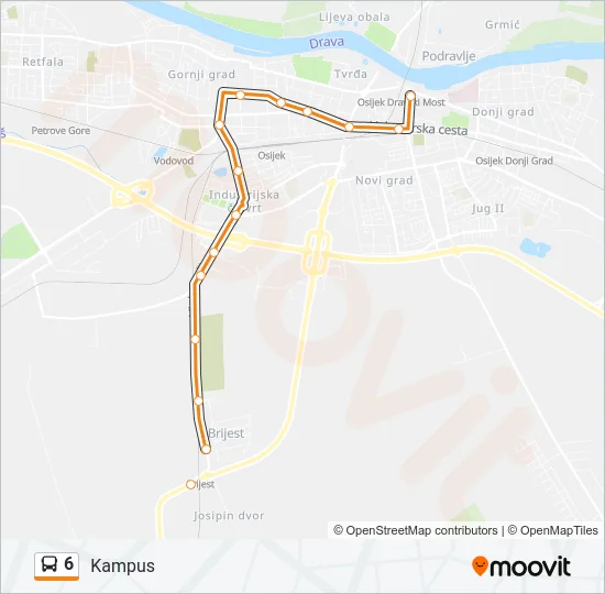 6 Bus Line Map