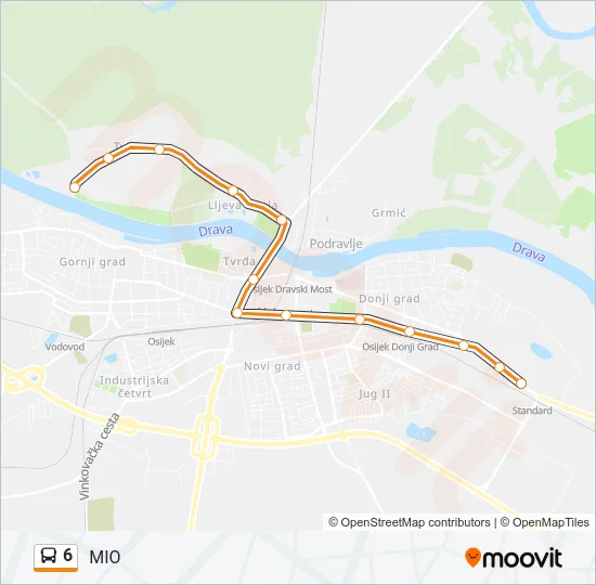 6 Bus Line Map