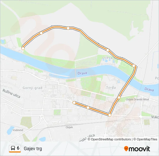 6 Bus Line Map