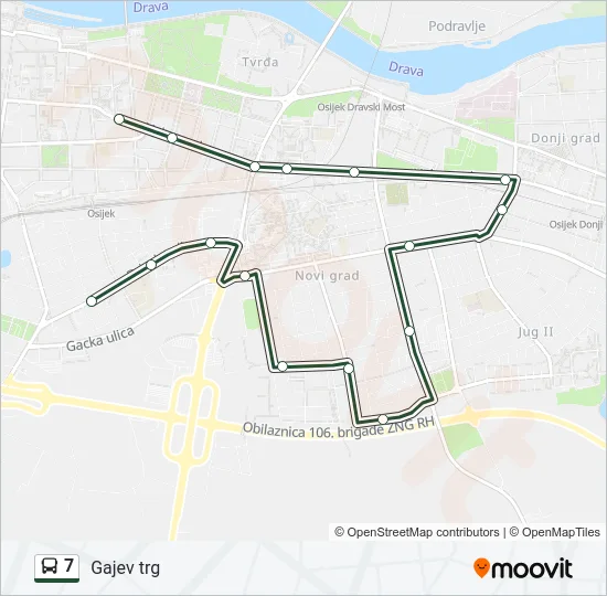 7 Bus Line Map