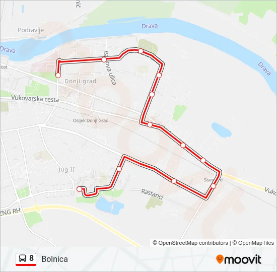 8 Bus Line Map