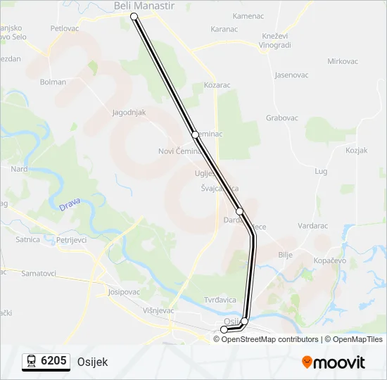 6205 Train Line Map